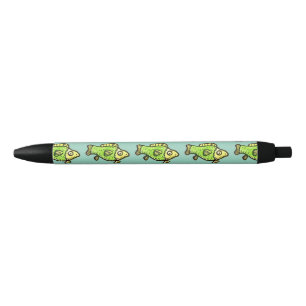 Funny Cartoon Green Fish Pen