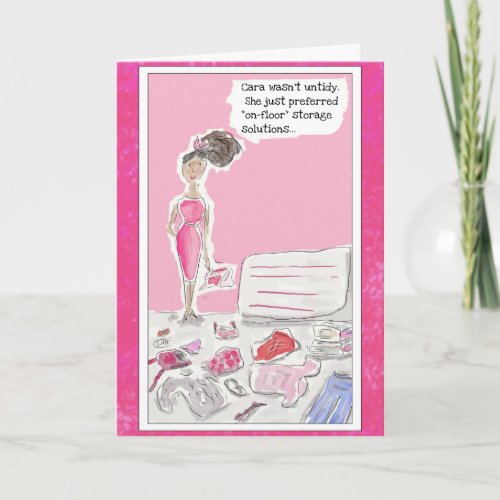 Funny Cartoon Greeting Card for Women