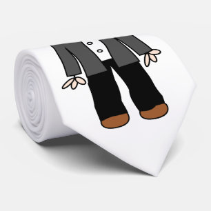 Funny cartoon groom neck tie