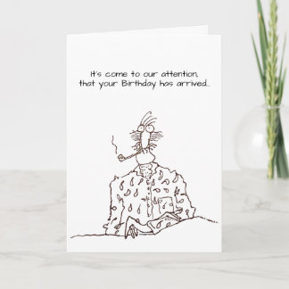Funny Cartoon Groovy Dude Happy Birthday Card