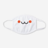 Funny Cartoon Happy Emoticons Smiling Red Dimple White Cotton Face Mask (Front)