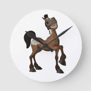 Funny Cartoon Horse Clock