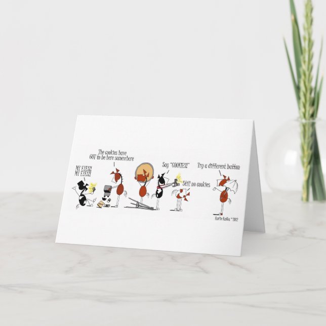 Funny Cartoon Horse Photoshoot Card (Front)