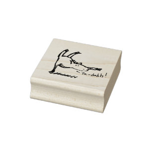 Funny Cartoon Horse Pony Ta Dah! Rubber Stamp