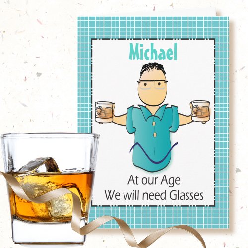 Funny Cartoon Humorous for Men Birthday  Card