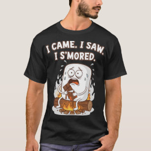  Funny Cartoon I Came I Saw I Smored T-Shirt