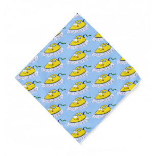 Funny cartoon iron laundry illustration bandana