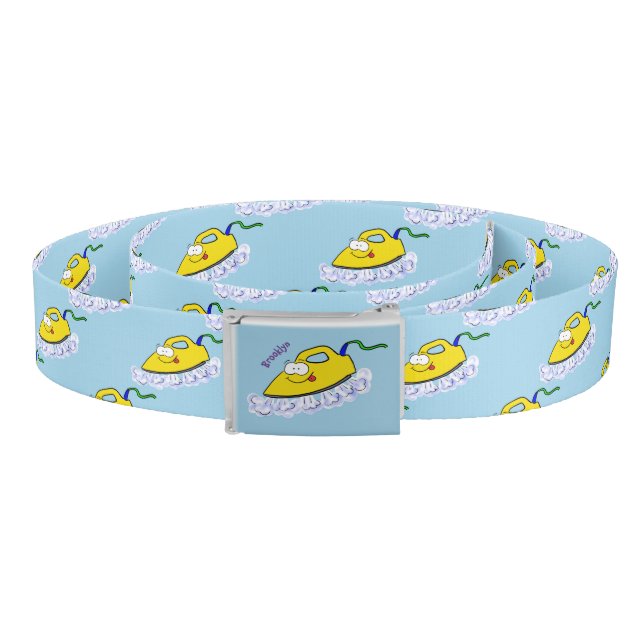 Funny cartoon iron laundry illustration belt (Coil)
