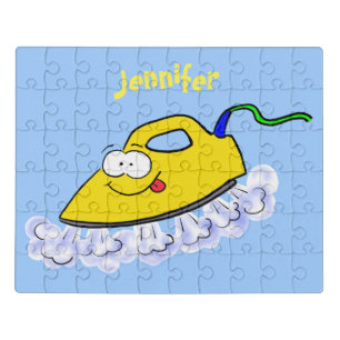Funny cartoon iron laundry illustration jigsaw puzzle