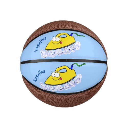 Funny cartoon iron laundry illustration mini basketball