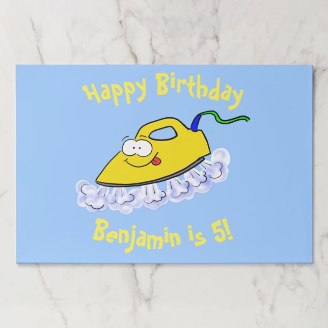 Funny cartoon iron laundry illustration paper pad (Front)