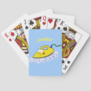 Funny cartoon iron laundry illustration poker cards