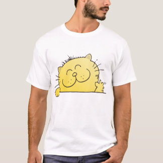 Funny Cartoon Kitty Hello T-Shirt