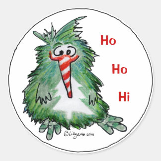 Funny Cartoon Kiwi Bird 2 Round Sticker