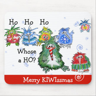 Funny Cartoon Kiwi Christmas Gift Mousepad