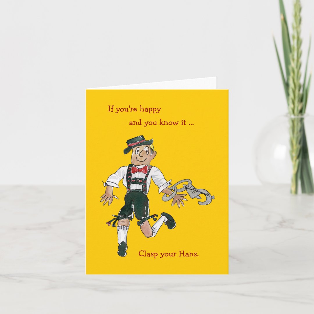 Funny Cartoon Lederhosen Greeting Card Zazzle