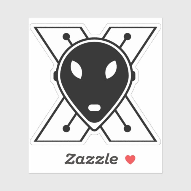 Funny Cartoon Letter X Sticker (Sheet)