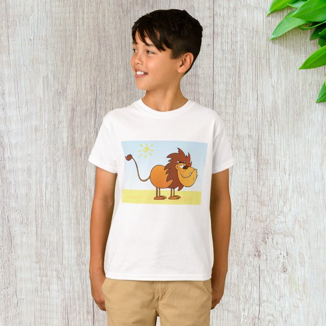 Funny Cartoon Lion in the Sun Safari Animal T-Shirt (Creator Uploaded)