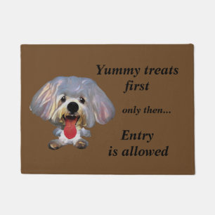 Funny Cartoon Maltese Dog Doormat