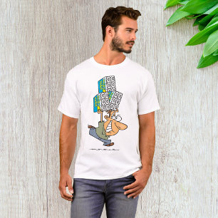 Funny Cartoon Man Panic Buying Toilet Paper T-Shirt