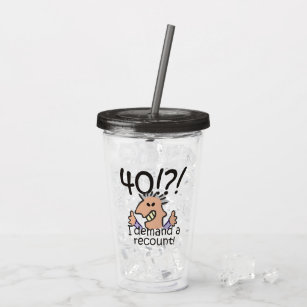 40 Party Crew Tumbler 4-Pack - 40th Birthday Gifts for Women - 40