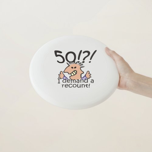 Funny Cartoon Man Recount 50th Birthday Wham_O Frisbee