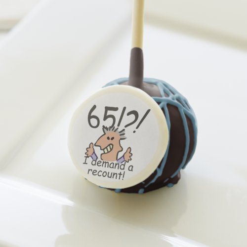 Funny Cartoon Man Recount 65th Birthday  Cake Pops