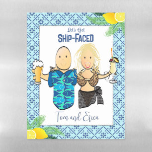 Funny Cartoon Mediterranean European Cruise Door  Magnetic Dry Erase Sheet