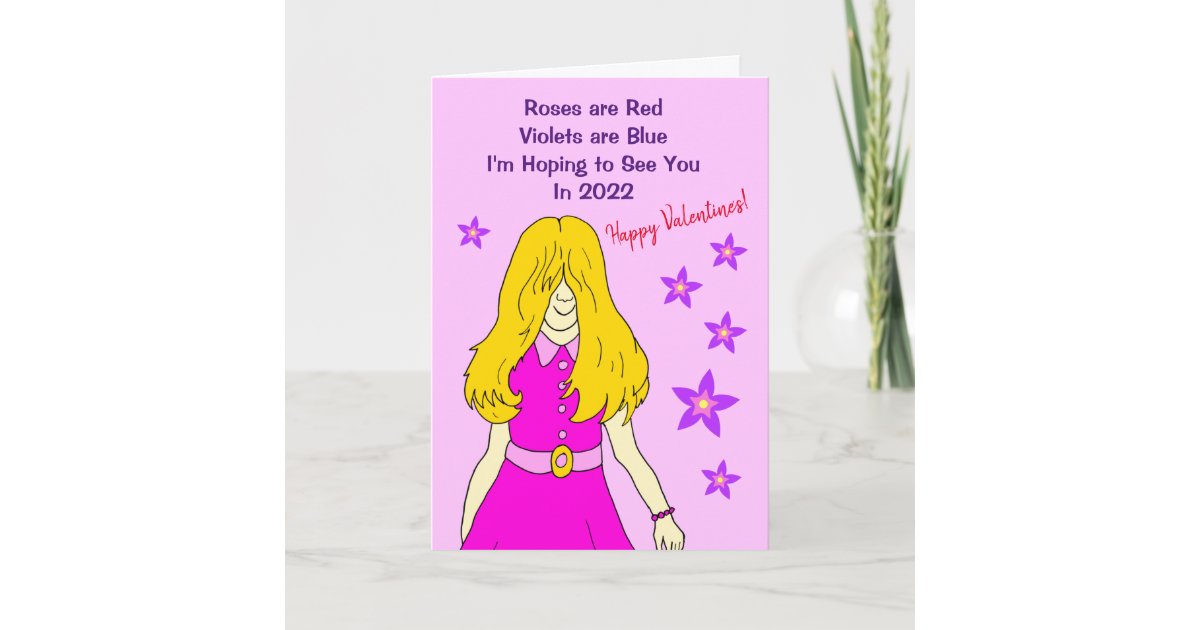 Funny Cartoon Missing You Lockdown Valentine's Card | Zazzle