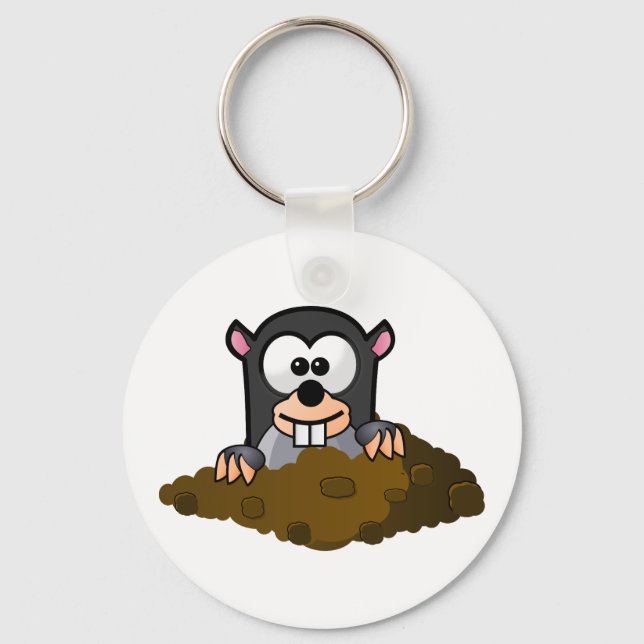 Funny cartoon mole keychain (Front)