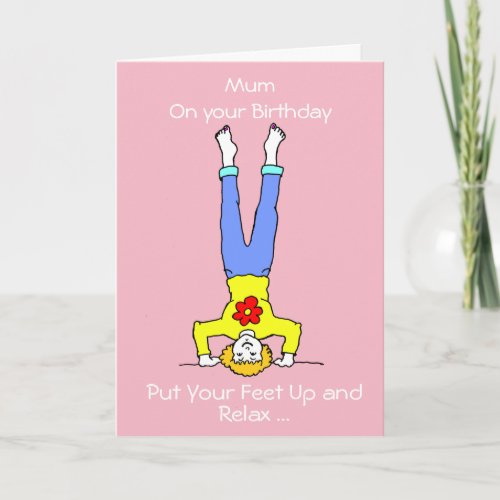 Funny Cartoon Mom Mom Birthday Card