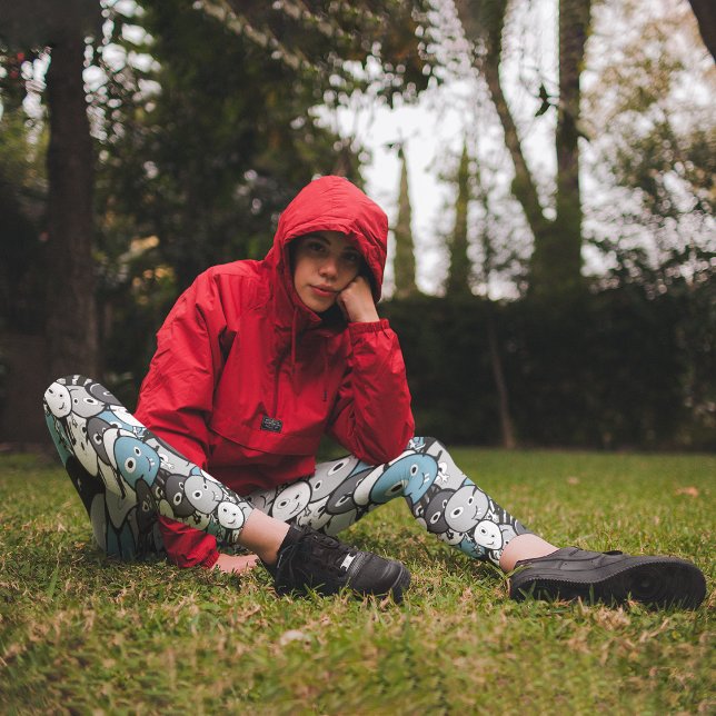 Funny Cartoon Monsters  Capri Leggings (Creator Uploaded)