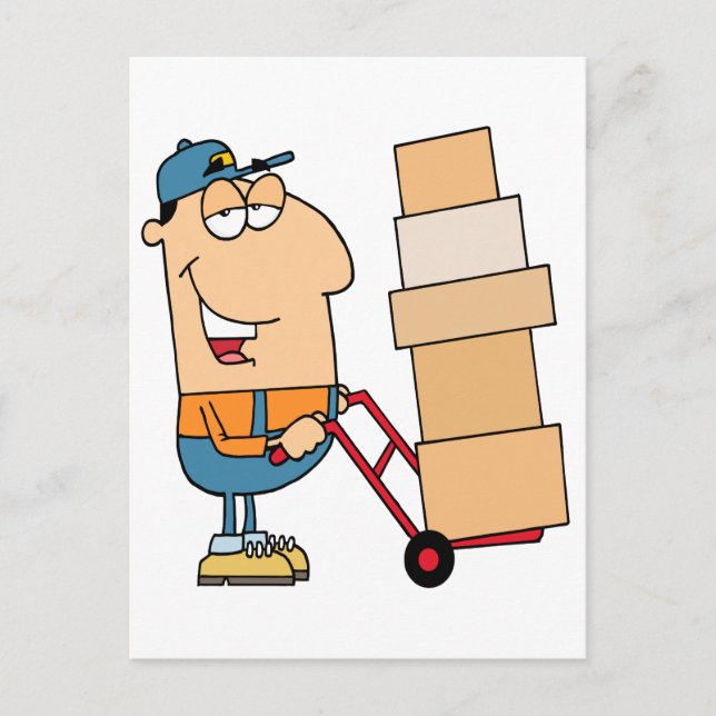 funny cartoon mover postcard (Front)