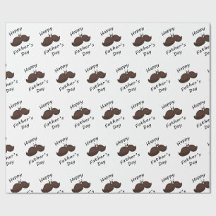 Funny Cartoon Mustache Wrapping Paper