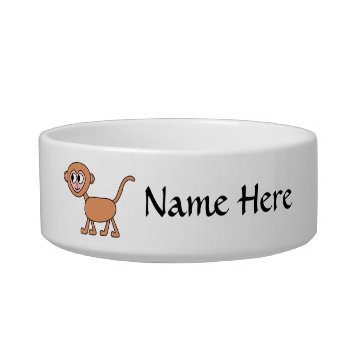 Funny Cartoon Of A Monkey. Bowl by Animal_Art_By_Ali at Zazzle