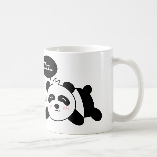 Funny Cartoon of Cute Sleeping Panda Coffee Mug (Right)