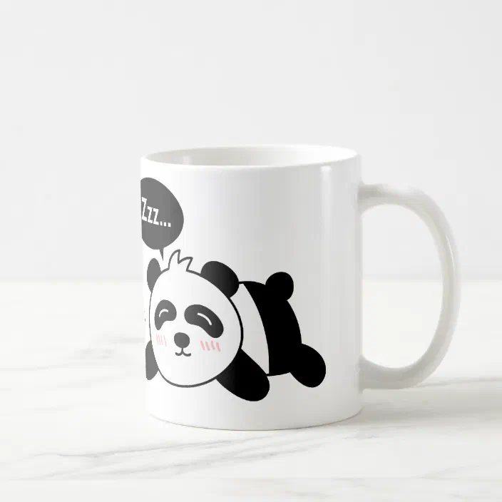Crazy Cool Mugs Funny Mug Tired As A Panda 11 Ounce White 