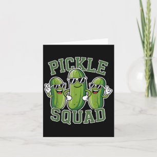 Funny Cartoon Pickles Lover Dill Doe Joke Food Pun Card