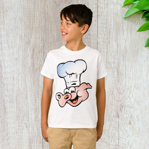 Funny Cartoon Pig Chef with Hat T-Shirt