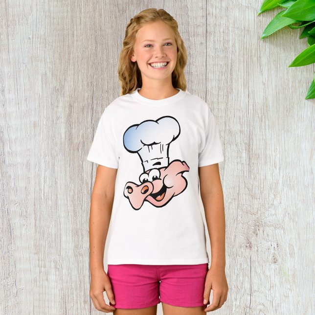 Funny Cartoon Pig Chef with Hat  T-Shirt (Creator Uploaded)