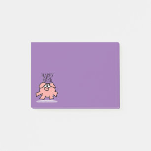 Funny Cartoon Pig New Year Choose Color Post-it Notes
