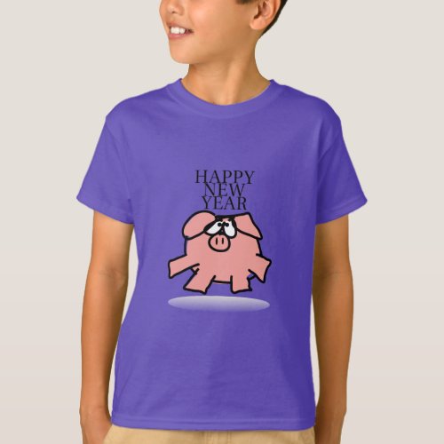 Funny Cartoon Pig Year 2019 Kids Tee