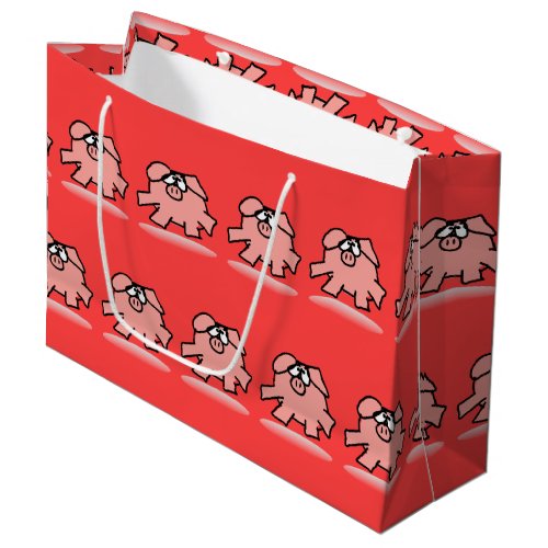 Funny Cartoon Pig Year baby Choose color L Gift B Large Gift Bag