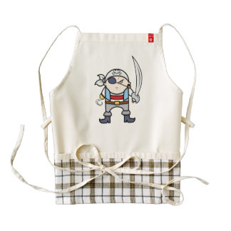 Funny Cartoon Pirate Kid Zazzle HEART Apron