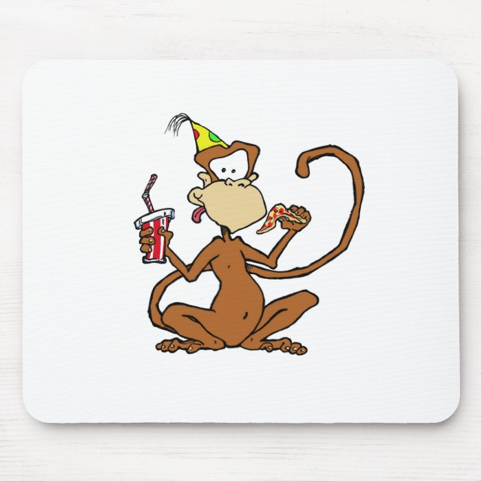 Funny Cartoon Pizza Monkey Mouse Mats