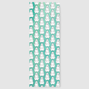 Funny Cartoon Polar Bears Light Blue Bookmark