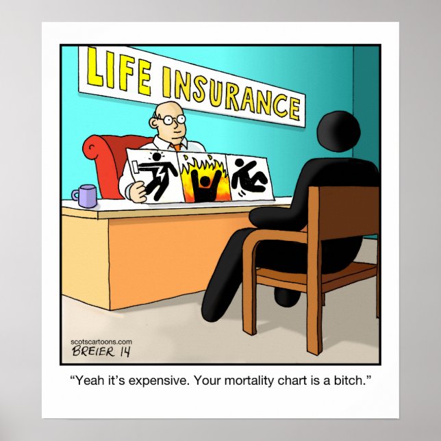 Funny Cartoon Poster- Actuary Poster (Front)