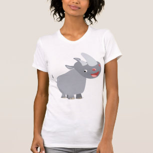 Funny Cartoon Rhino Women T-shirt