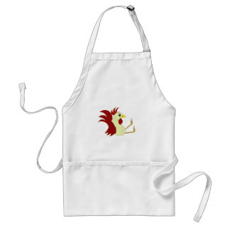 Funny Cartoon Rooster Adult Apron