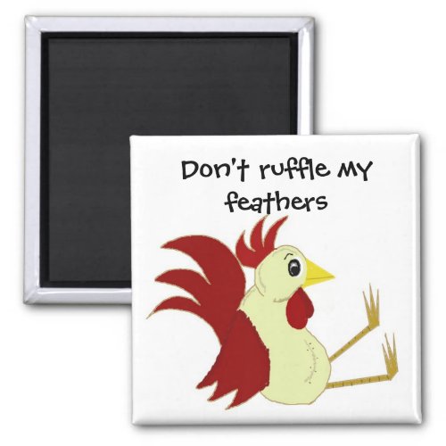 Funny Cartoon Rooster Magnet